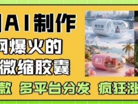 AI制作城市微缩胶囊教程：全网爆款秘籍，多平台分发涨粉变现快-54创业网
