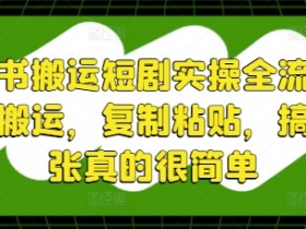 小红书短剧搬运教程：5步实操全流程，复制粘贴轻松赚钱-54创业网