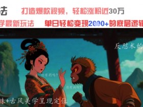AI魔法发疯文学爆款视频：30W涨粉单日变现1k+最新玩法-54创业网