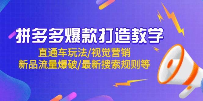 拼多多爆款打造教学：直通车玩法+视觉营销+新品流量爆破技巧-54创业网