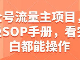 公众号流量主赚钱攻略：保姆级SOP手册，新手3天轻松上手-54创业网