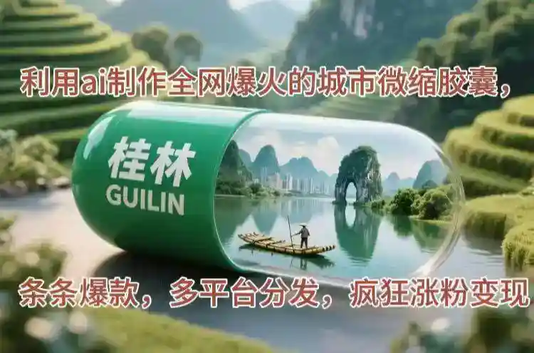 AI制作城市微缩胶囊教程：3步打造爆款，多平台分发轻松涨粉变现-54创业网